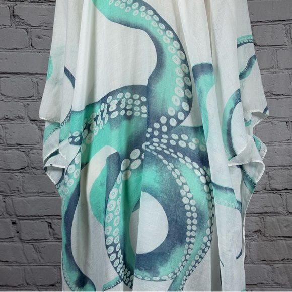 JC Just Classic Octopus Print Kimono Tassels Hem - Picture 4 of 10